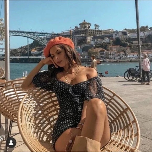 ZARA Chiffon Black Polka Dot Ruched Mini Dress Black Gray Party Blogger Small - Picture 5 of 16